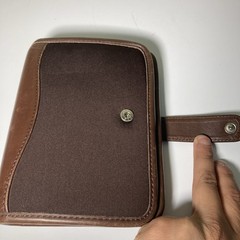 Vintage FranklinCovey Compact Planner Binder Brown Microfiber Nappa Trim Korea