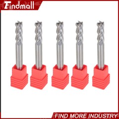 5x 1/4″ 4 Flute 2-1/2″ Overall Length 3/4″ LOC Carbide End Mill- TiALN COATED