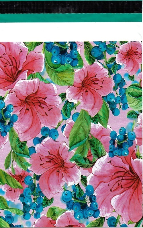 200 10×13 Pink Tropical Flowers Designer Poly Mailers Envelopes Custom Bags