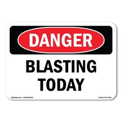 Blasting Today ANSI Danger Sign Metal Plastic Decal