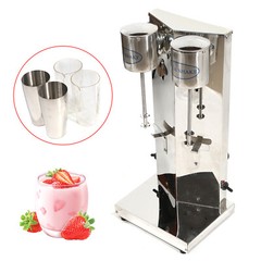 Electric Milk Shaker Blender – Stainless Steel Dual Head Mixer for Smoothies