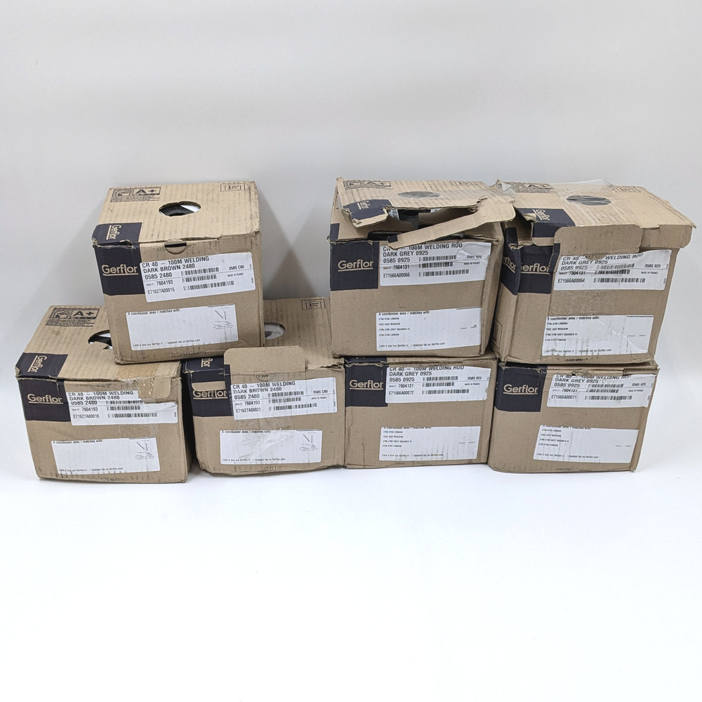 Gerflor 100M Welding Rods in Dark Grey (0925) & Dark Brown (2480) | Lot of 7