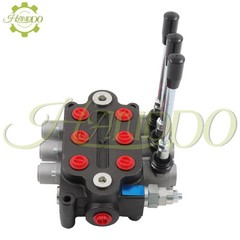 3Spool 25GPM 3000PSI Monoblock Hydraulic Directional Control Valve Double Acting