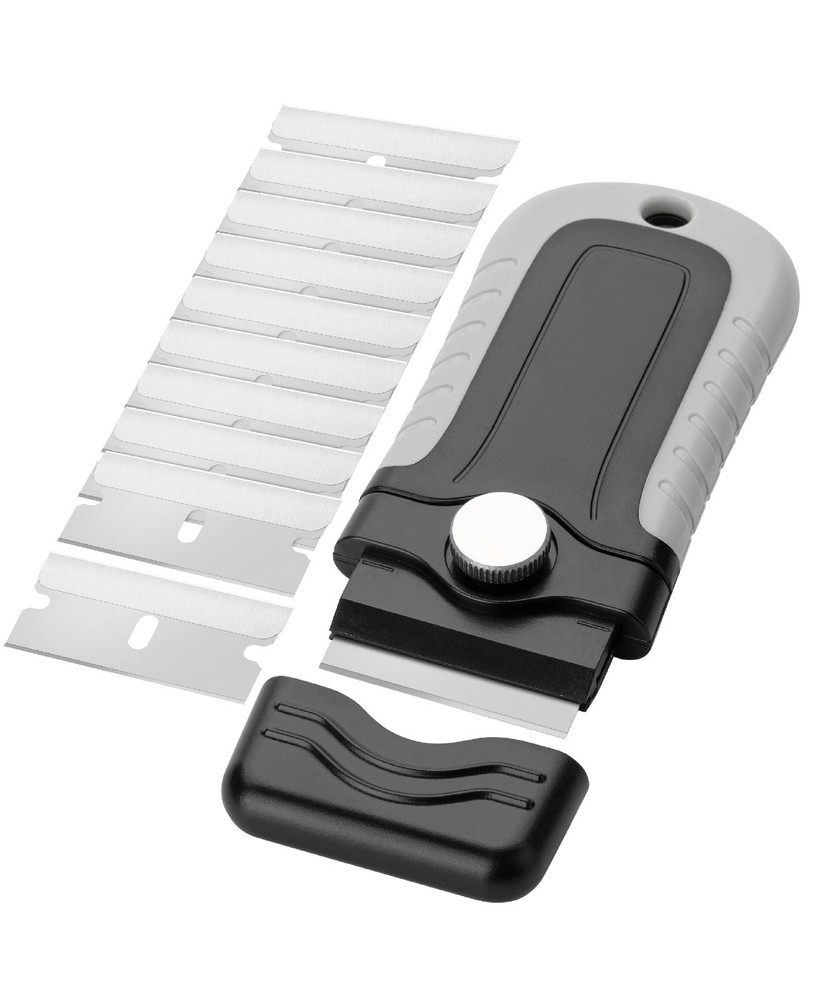 Bates- Razor Blade Scraper, Grey, Locking Scraper Set with Light Grey