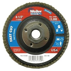 Vortec Pro Abrasive Flap Disc, 4-1/2 in dia, 40 Grit, 5/8 in-11, 13000 rpm, Type