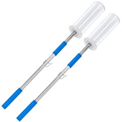 Long Handle Stretch Wrap Dispenser 50“ Pallet Film Pole Fits 2″-3″ & 6″-20″ Core