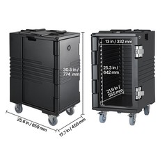 Uimoso 127Qt Insulated Food Pan Carrier Hot Box Food Warmer With Wheels