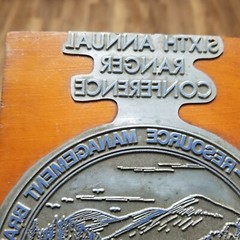 1976 Letterpress Print Block 6th RANGER CONFERENCE NASHVILLE DIST. CONSERVATION