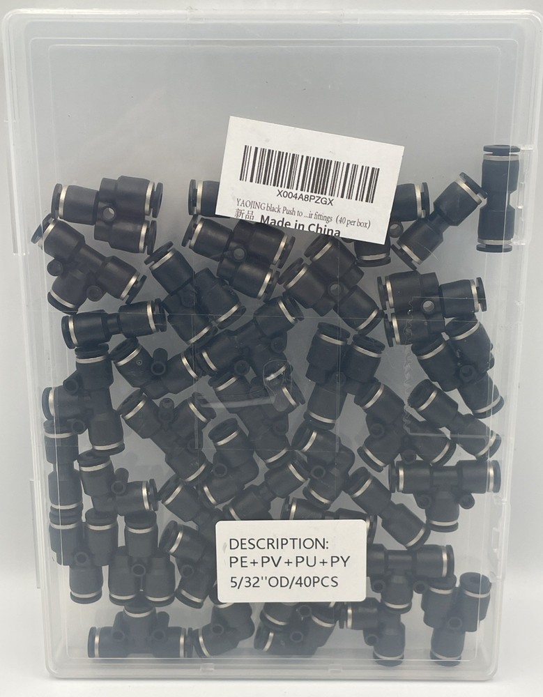 5/32” (4mm) OD Push to Connect Fittings Assortment 40 pcs **NEW**