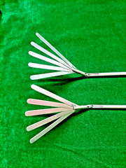 2pc Laparoscopic Fan Retractor 5 Blades Articulation 5mm Reusable Instruments