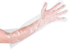 21 1/2″ Elbow Length Poly Glove, Box of 100