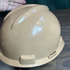 MSA Tan V Gard Construction Safety HARD HAT 4 PT Ratchet Suspension Medium