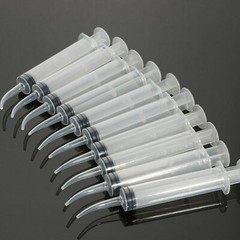 10 pcs Dental Disposable Curved Tip Utility Irrigation Syringes 12ml