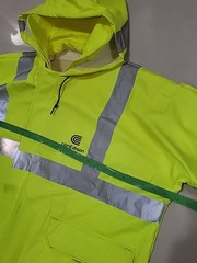 RARE Vintage Con Edison NYC New York Lineman Raincoat Safety Jacket USA MADE