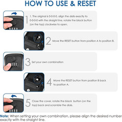 Lock Box, 4 Digits Combination Lockbox, Waterproof Outdoor Key Hider for Hous…
