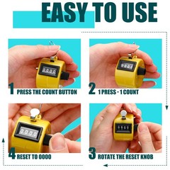 Kingdder 25 Pcs Hand Held Tally Counter 4 Digit Mechanical Palm Click Counter…