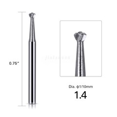 10Pcs Dental Tungsten Carbide Round Burs FG4 FG 1.6mm for High Speed Handpiece