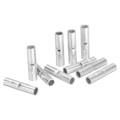 10Pcs 4 Gauge Non Insulated Butt Connectors 4 AWG Electrical Wire Silvery