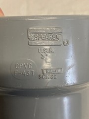 Used SPEARS 3” CPVC Schedule-80 90° Elbow Pipe Fitting F-437 Gray NSF-PW