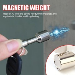 1/2pcs Keychain Neodymium Magnet for Testing Coins, Jewelry, Brass, Gold, Silver