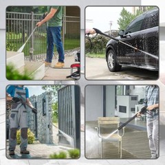High Pressure 4000PSI Car Power Washer Gun Spray Wand Lance Nozzle + 50ft Hose