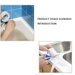 Waterproof Caulk Tape For Kitchen/Bathroom/Tub/Tile Seam 3 Pack 5.5ft x 1.4″