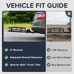 Heavy Duty 500LBS Cargo Carrier Hitch Mount Storage Basket SUVs Trucks Vans RVs