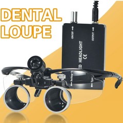 3.5X Dental Medical Surgical Binocular Loupes Headband Magnifier w LED Headlight