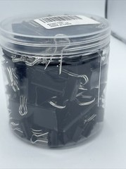 AUSTOR 100 Pcs Binder Clips Paper Clamp Clips Assorted 6 Sizes, Black