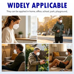 Miuphro White KN95 Foldable Face Masks – 100 Count (2 Boxes of 50) | PFE ≥95%