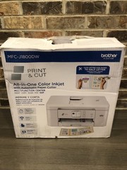New open box Brother MFCJ1800DW Print and Cut All-in-One Inkjet Printer no ink