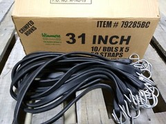 50 Box Of 31″ Natural Rubber Tarp Tie Down Straps Trailer Bungee S Crimped Hook