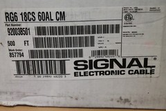 500 ft. 18 RG6 Dual Shield CU CATV CM/CL2 Coaxial Cable USA Coleman color-White
