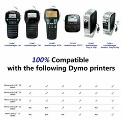 6PK Dymo D1 45013 45010 Label Tape for DYMO LabelManager 280 350 420P 450 Duo