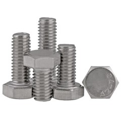 M10 1.0 Fine Thread 304 Stainless Steel Full Thread Hex Head Bolts Screws DIN933