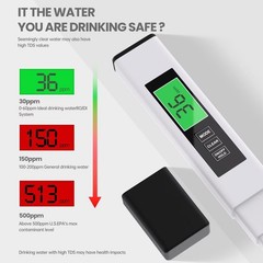 4 in 1 TDS Meter Digital Water Tester,Water Tester for Drinking Onesize