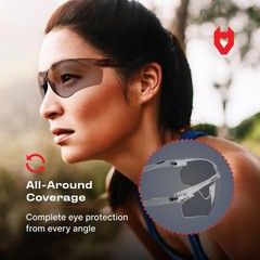 NoCry Lightweight Tinted Safety Glasses with UV 400 One Size,