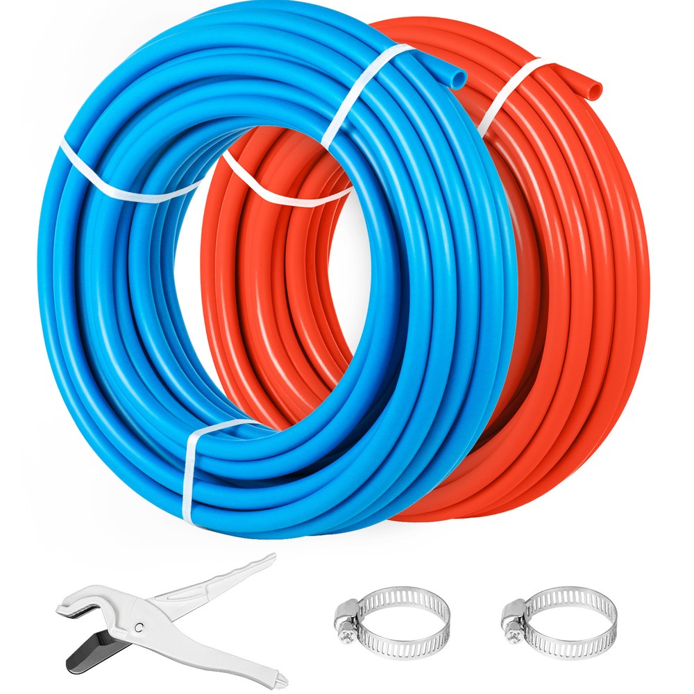 VEVOR Pex Pipe 2 Rolls 1/2 inch 100 feet Plumbing Water Supply Tubing Tube