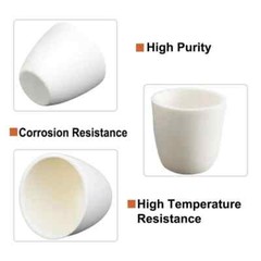 5-1000ml Alumina Crucible 99% Alumina Ash Crucible Without Cover for Experiment