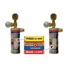 Uniweld NV1 Nitro Vue Flow Indicator with 1/4″ Flare Fittings