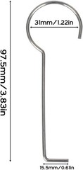 Durable Drain Grate Puller – 2 Pcs Stainless Steel Hooks for Easy Maintenance