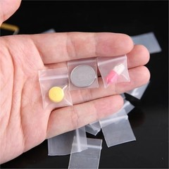100pcs Mini Clear Resealable Plastic Jewelry Bags Small Ziploc Zip Bag