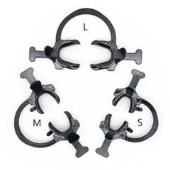 10Pcs Dental C-Shape Mouth Opener Intraoral Lip Cheek Retractor with Handle Wing
