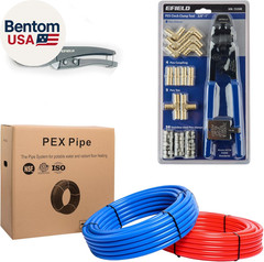 1/2-Inch PEX Pipe Plumbing Installation Kit: 1/2-Inch X 200 Ft Pex-B Tubing (100