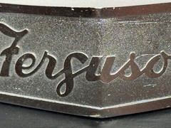 Vintage Metal Silver Ferguson Tractor Front Emblem Ornament 3-1/4″ x 1-1/4 TO30?