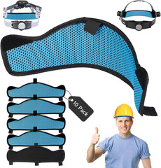 10 PCS Hardhat and Safety Helmet Sweatband, Flame-Resistant, Unique cat-Head Des