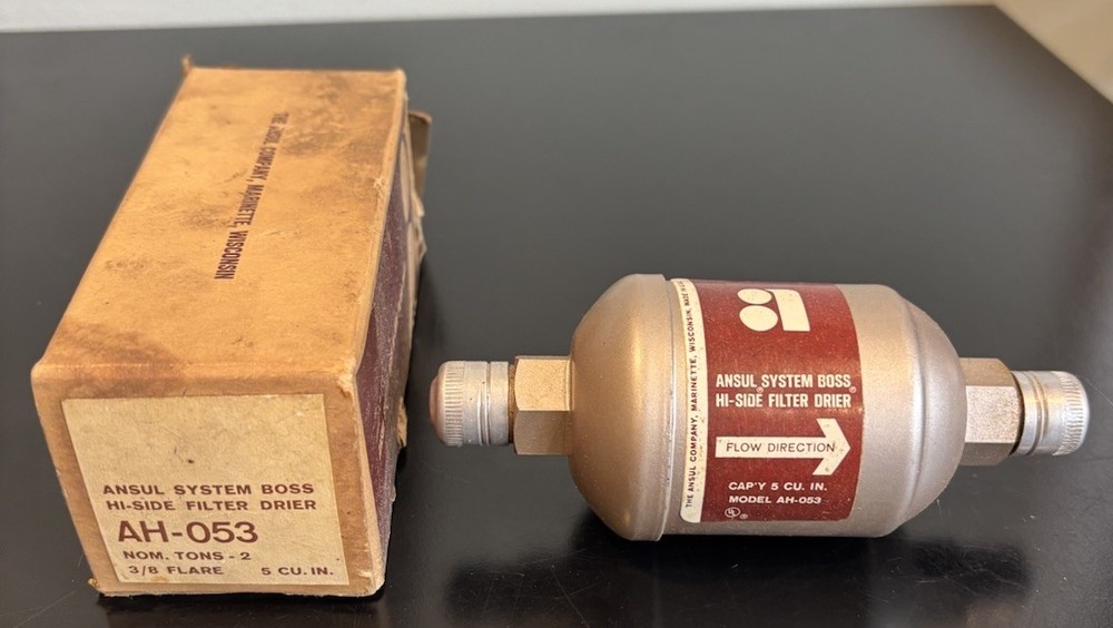 VTG Ansul System Boss Hi-Side Filter Drier AH-053 3/8 Flare 5 Cu in With Box NOS