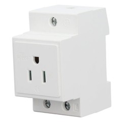 AC DIN Rail Power Socket Built in Protective Contact Easy Installation for Home