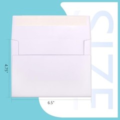 500 Pack A7 Self-Seal Envelopes 5.25×7.25 White for Invitations, RSVP, Greeting