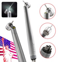 Dental Fiber Optic LED E-generator Turbine Handpiece /NO-LED High Speed 2/4Hole